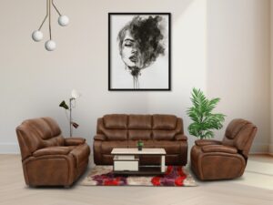 BENTLY LEATHERETTE RECLINER SOFA SET