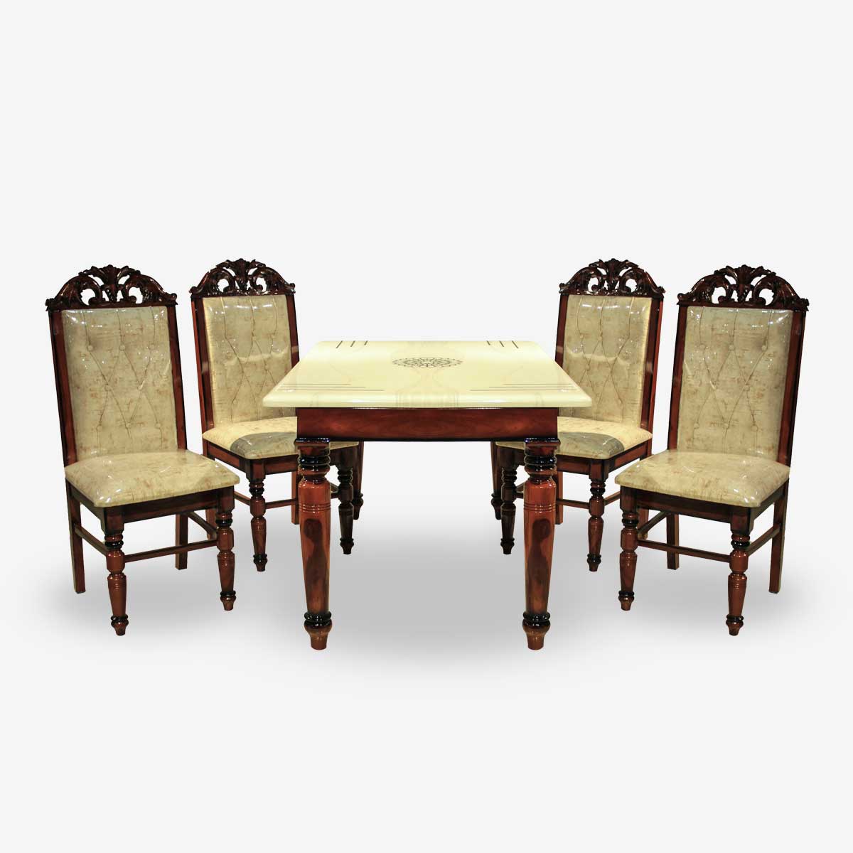 BIG FLOWER MARBLE TOP DINING TABLE - Anu Furniture