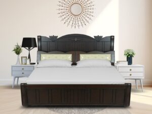 CARVING COUNTER COT WITH BOX STORAGE AND TWO DRAWS