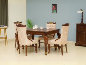 1+6 delhi carving dining table